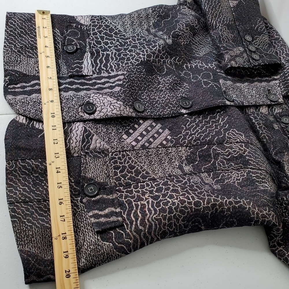 Chico's Lizbeta Metallic Patchwork Jacket Size L … - image 9